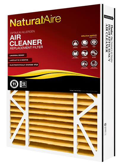 16x25x3 NaturalAire Residential Optimum Allergen MERV 11 Filters 82755.031625 (2 pack)