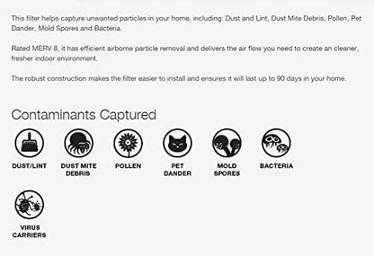 10x24x1 NaturalAire Standard MERV 8 Filters (12 pack)